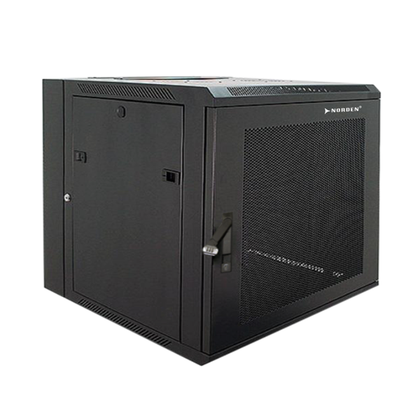 12U wall mount data cabinet with perforated steel door